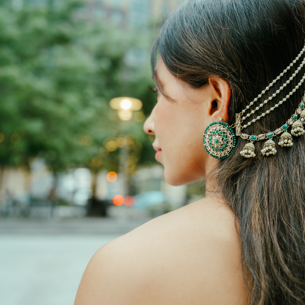 Vineeta Hair Accessories in Emerald