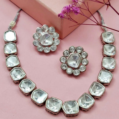 FARIDA NECKLACE SET IN SILVER