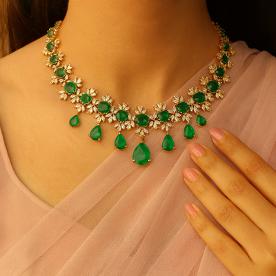 Emerald Raqayya Necklace Set