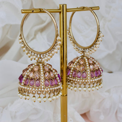 RIHAN DROP EARRINGS IN PINK