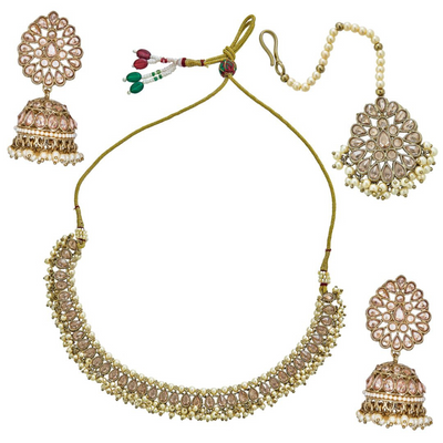 Saleena Necklace Set in Champagne