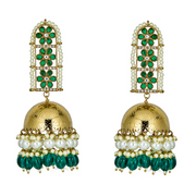 Laila Drop Earrings in Emerald
