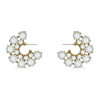 Shehla Pearly Crescent Earrings