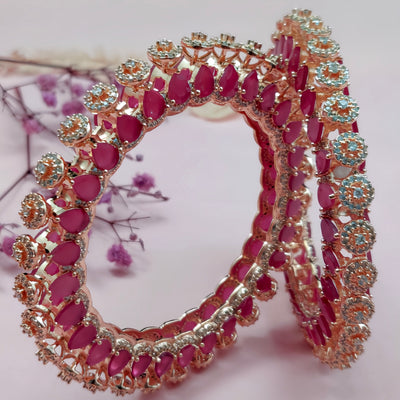 Eknoor Bangle Set in Ruby