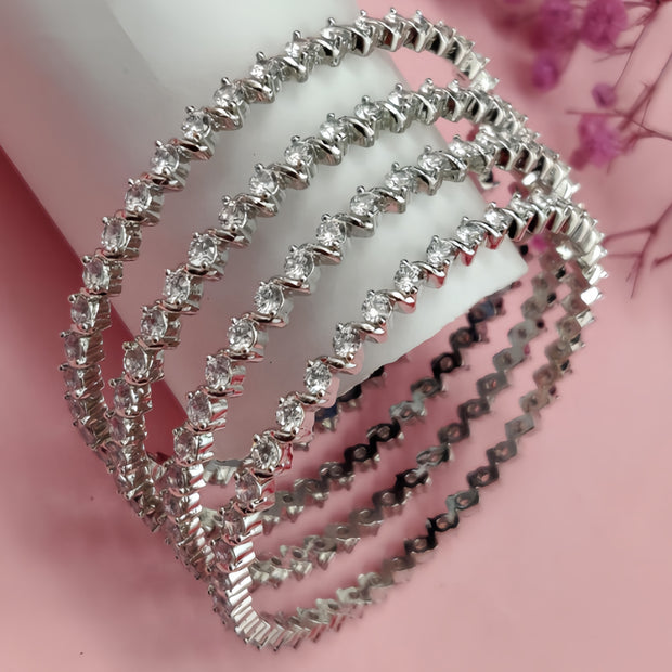 Nasrin Silver Bangle Set