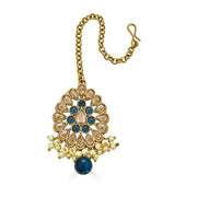 Saleena Necklace Set in Navy Blue