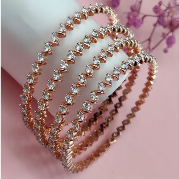 Nasrin Rose Gold Bangle Set