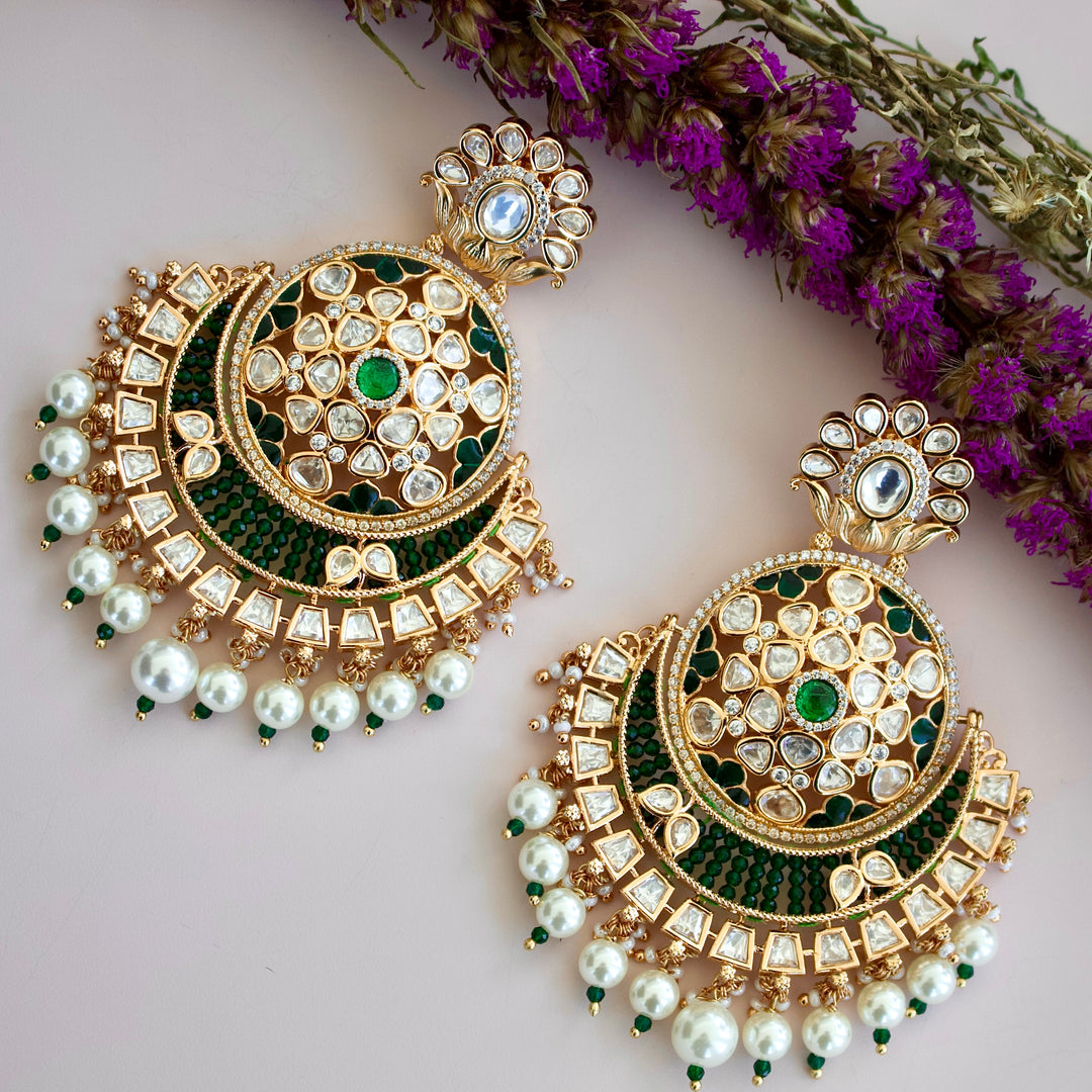 Kundan Inspired Drop online Earrings.