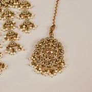 Maryam Cascade Necklace Set in Gold