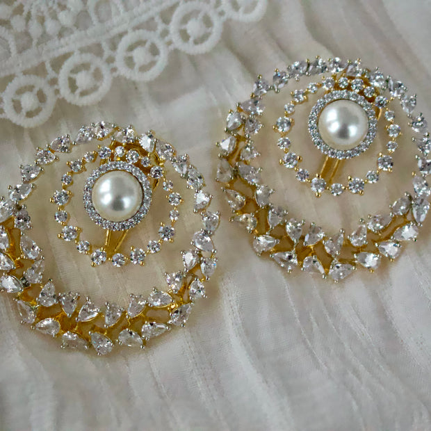 Johari Pearl Earrings Gold