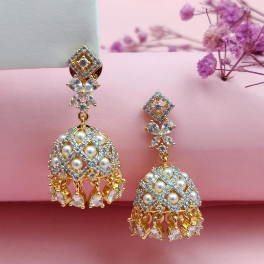 Indira Pearl Jhumki Earrings