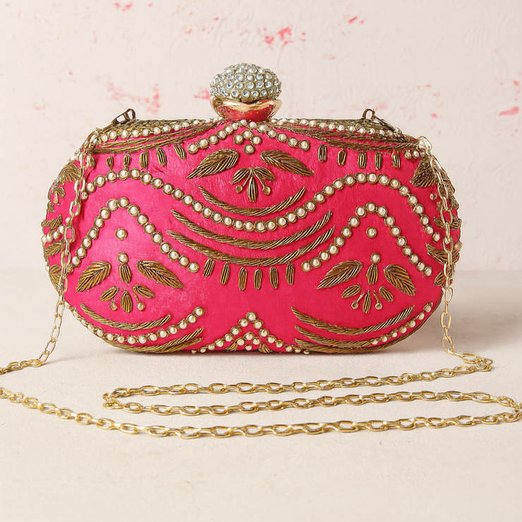 Gulbahaar (Pink) Clutch