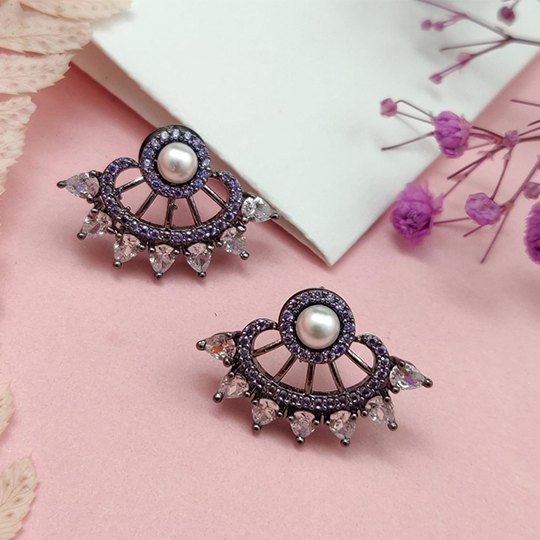 RADHA PURPLE EARRINGS