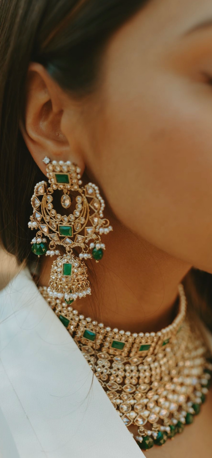 Mishita Necklace in Emerald Green