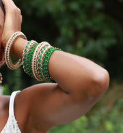 Anay Bracelet Set in Emerald