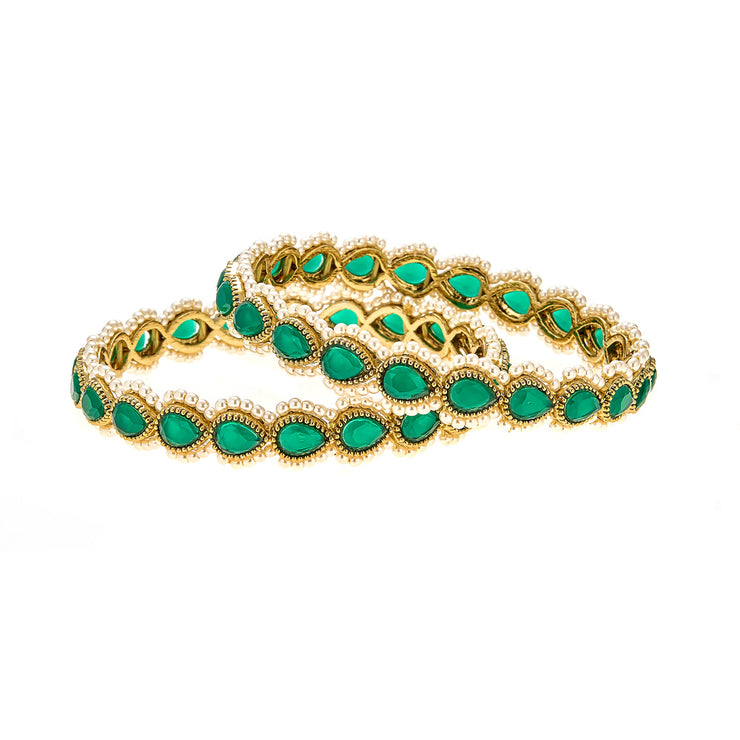 Anay Bracelet Set in Emerald