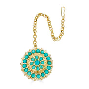Gaurika Necklace Set in Turquoise
