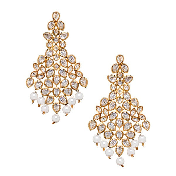 Maharani Earrings in Pearl