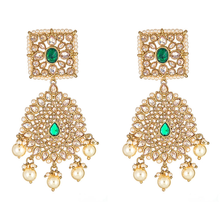 Rashi Earrings in Emerald