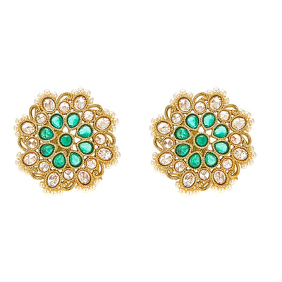 Diipa Earrings in Emerald