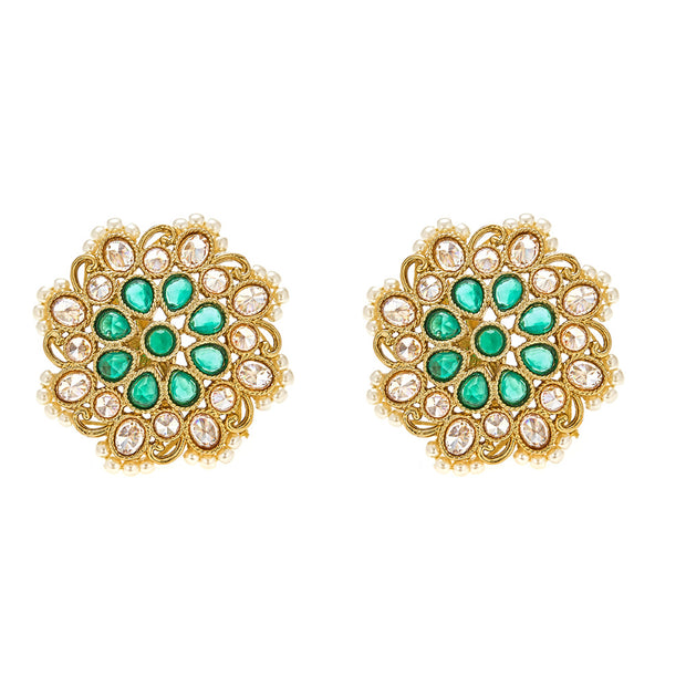 Diipa Earrings in Emerald