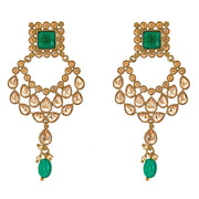 Saira Earrings in Emerald