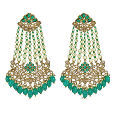 Dayita Drop Earrings in Emerald