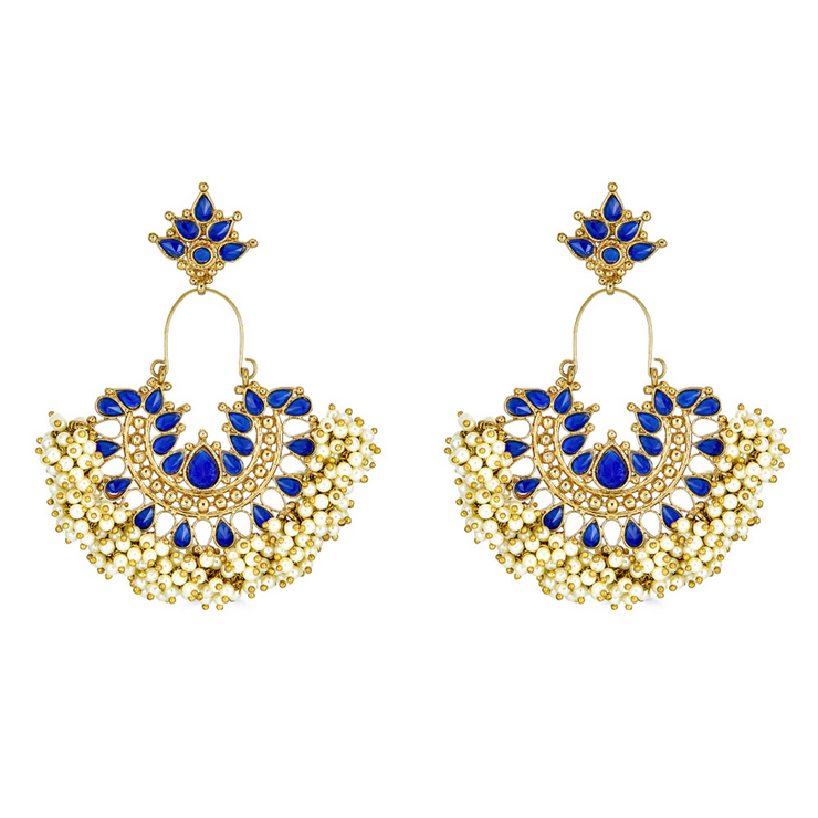 Mini Gatsby Earrings in Blue