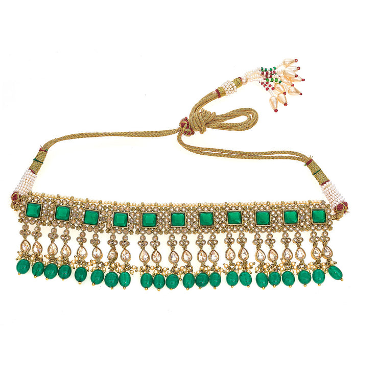 Saira Choker Necklace in Emerald