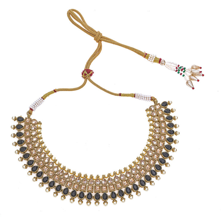 Adhira Choker Necklace in Onyx