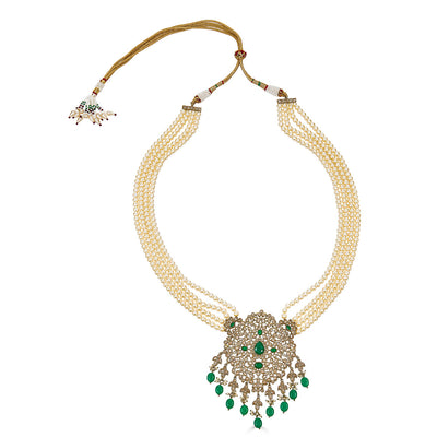 Gulika Pearl Necklace in Emerald