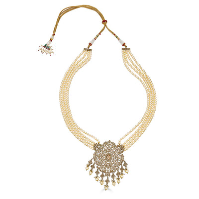 Gulika Pearl Necklace in Champagne