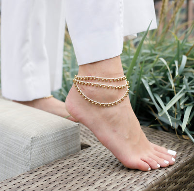 Yana Pearl Anklet Set