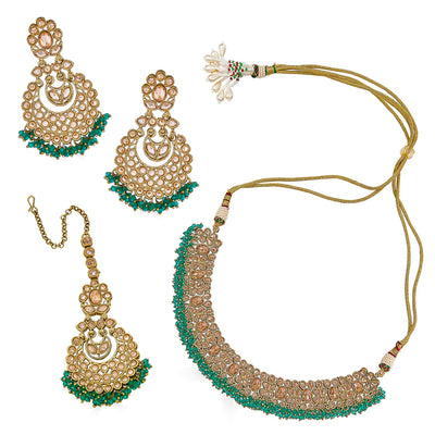 Rachana Necklace Set in Green