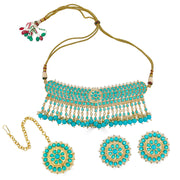 Gaurika Necklace Set in Turquoise